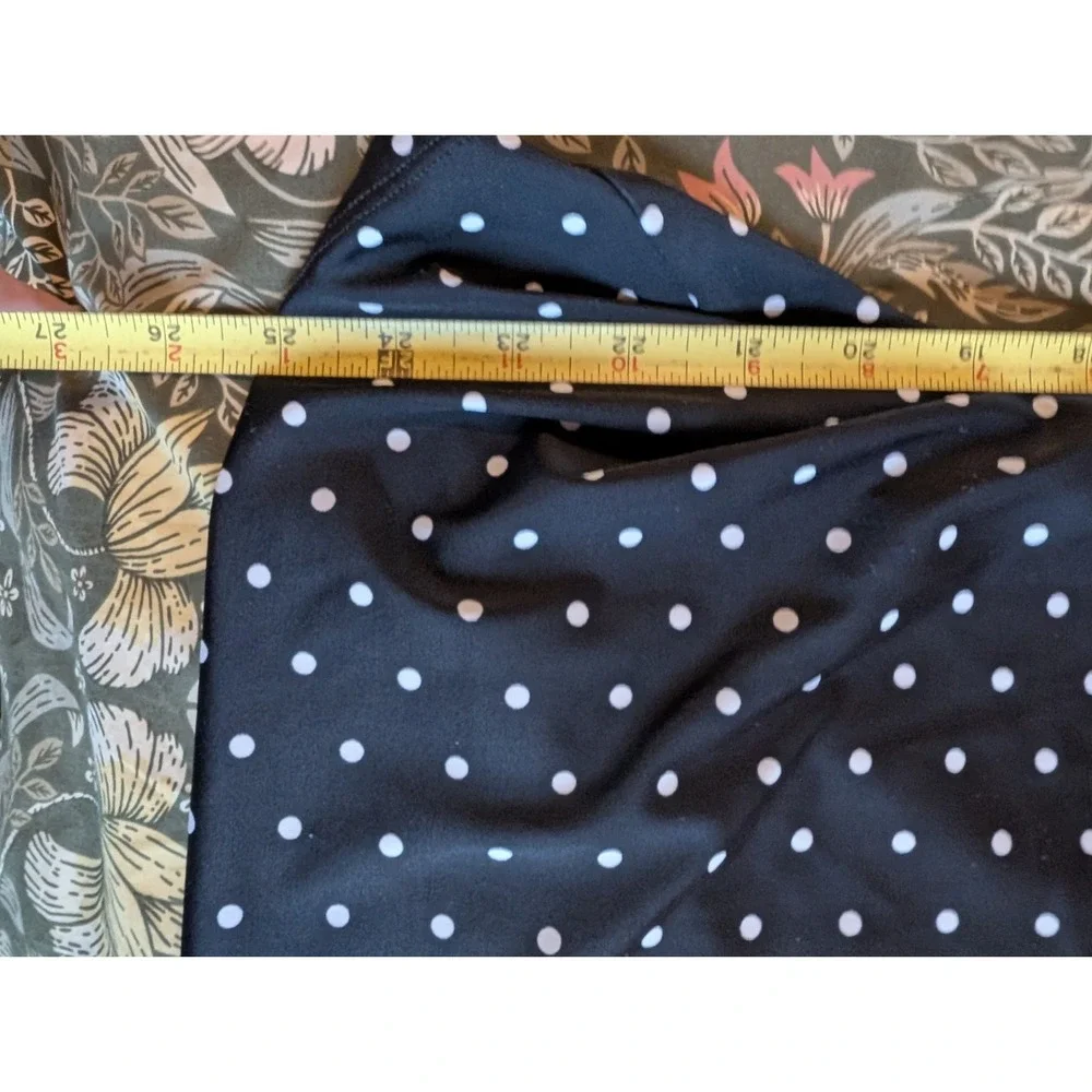 Swimsuits For All Polka Dot Tankini Top Size 14 Black & White Modest Swimsuit